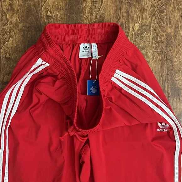 adidas Red Sweatpants with White Stripes - Picture 9 of 16